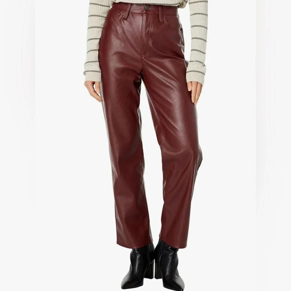NEW Madewell Perfect Vintage Straight Leg Pant-Burgundy/Maroon-Women’s 31-Fall - Picture 1 of 13